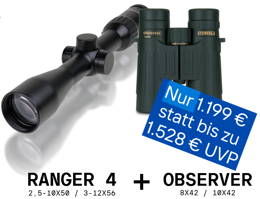  Steiner Aktionsbundle Zielfernrohr Ranger 4 + Fernglas Observer