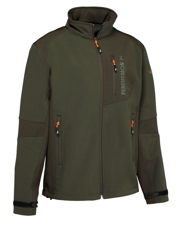 Percussion Herren Softshelljacke grün-braun